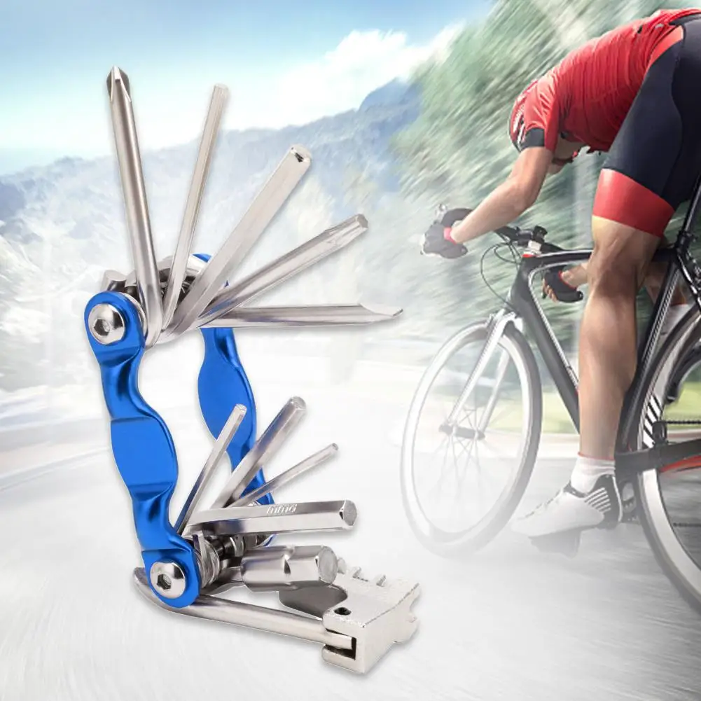 

Инструмент для обслуживания велосипеда резак для цепи дуга цвет одиннадцать в одном 2/2.5/3/4/5/6/8 мм гаечный ключ уличный портативный универсальный инструмент