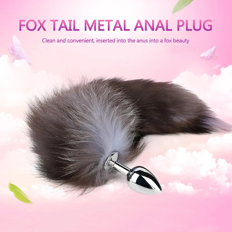 Cosplay лисий хвост Анальная пробка для женщин и мужчин маленькие симпатичные