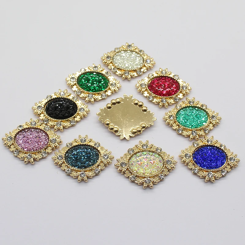 

10 pcs/lot 26* 34mmGoldenflatAlloyoval pineapple noodles MixedJewelryAccessories DIYBouquets, clothing, crafts, sewing, handmade