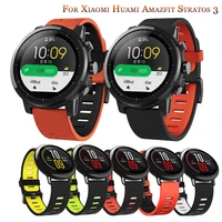 2021 new silicone strap for xiaomi huami amazfit stratos 3 2 2s smart watch band replaceable bracelet accessory for amazfit pace