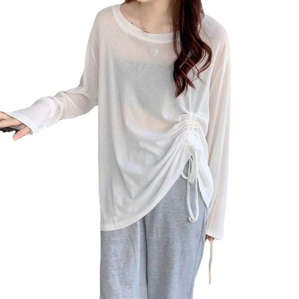 

Сексуальная женская прозрачная сетчатая накидка на бикини, купальник, купальный костюм, Просвечивающая футболка с коротким рукавом, топы, л...