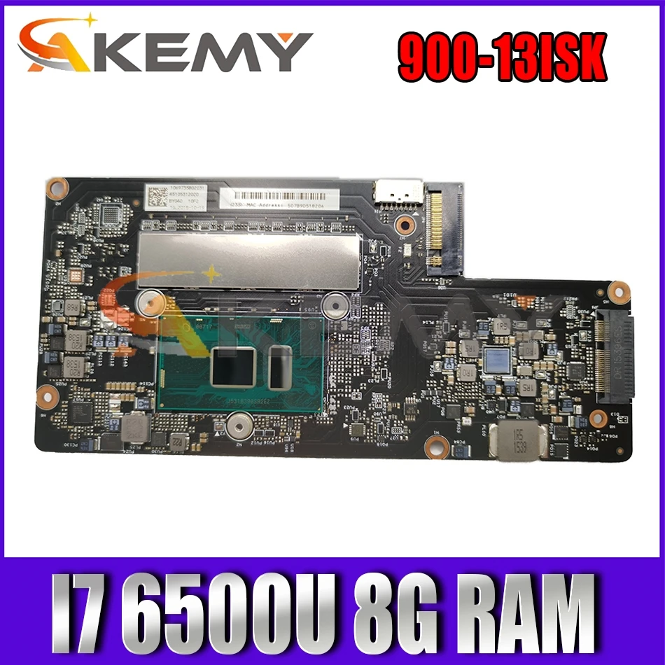 

Akemy BYG40 NM-A411 Motherboard For Lenovo YOGA 900-13ISK YOGA900 Notebook Motherboard CPU I7 6500U 8G RAM 100% Test Work