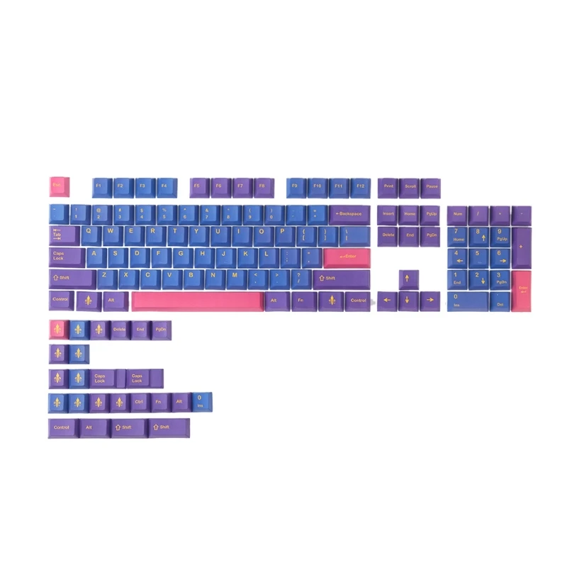 

Колпачки для механической клавиатуры GK61 SK61 TKL87 128, 108 шт.
