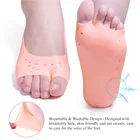 1 пара мягких силиконовых увлажняющих гелевых носков для ухода за ногами, Защитные носки для снятия сухости, потрескавшегося пилинга, пяток, обуви, педикюра