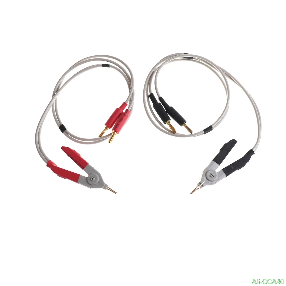 

LCR Meters Clips Resistance Test Leads Banana Plug Clip Cable Terminal Probe Wire Test Line LCR Test Clip Red& Black 2pcs