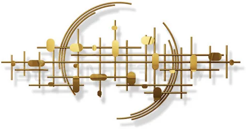 

Light luxury wall decoration sofa background wall home decoration modern creative metal wall hanging