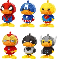 vengers captain america thor duck variety of cartoon models small building block puzzle set childrens educational toy gift