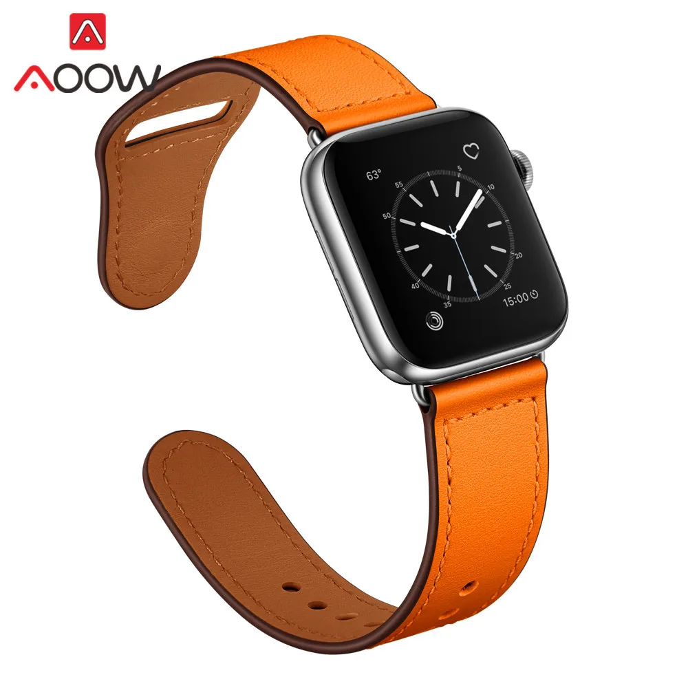 Ремешок-Петля из натуральной кожи для часов Apple Watch 38 мм 42 мм 40 мм 44 мм браслет-ремешок для часов Карлос Корреа аксессуары для iwatch 1 2 3 4