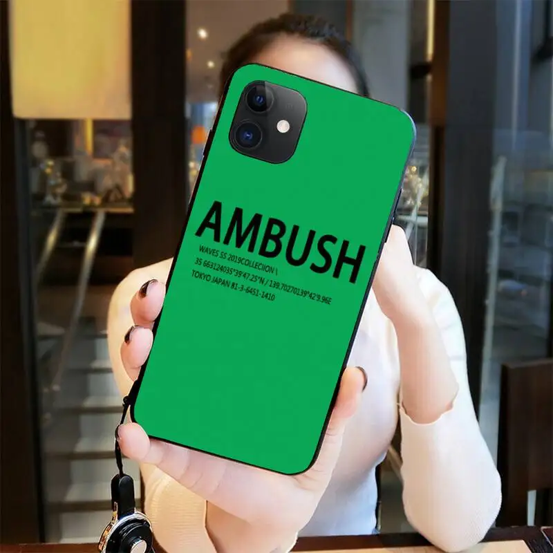 

Japan trend Fashion AMBUSH Phone Case Cover for iPhone 11 pro XS MAX 8 7 6 6S Plus X 5S SE 2020 XR case