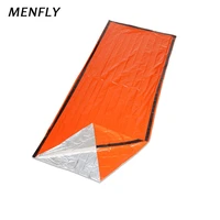 menfly survival blanket pe aluminum film camping emergency thermal sleeping bag warm rescue carpet adventure thermal first aid