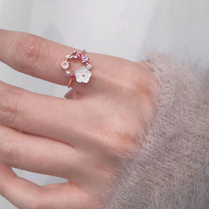 Модные кольца с кристаллами и жемчужинами для женщин модное романтическое