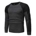 Осень-зима вязаный свитер для мужчин Новая повседневная одежда с О-образным вырезом горловины, пуловер для мужчин с длинным рукавом свитера со вставками; Knittwear перемычку тянуть Homme