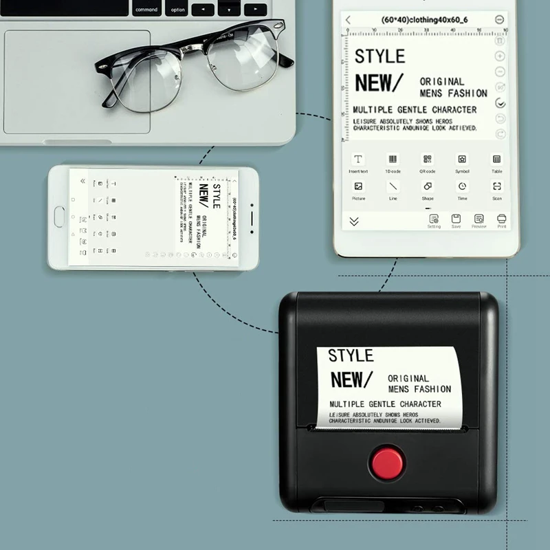 

M200 Label Maker,Portable Bluetooth Thermal Label Printer for Labelin, Barcode, Jewelry, Clothing, Retail