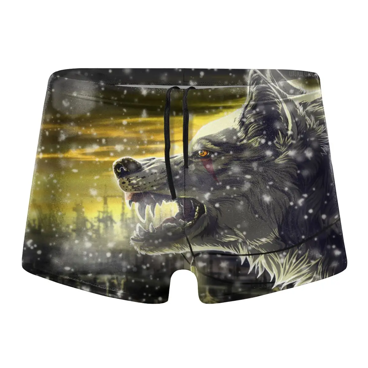 

Wolf Men's Swim Trunk Swimwear Bathing Suit Swimsuit Board Beach Sport Short