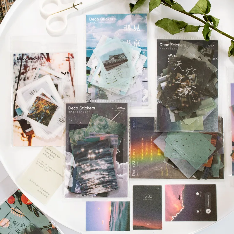 

Diary Journal Paper Packs Stationary Japanese Personalized Decorative Deco Photograph Sticker Flakes Scrapbooking Stickers