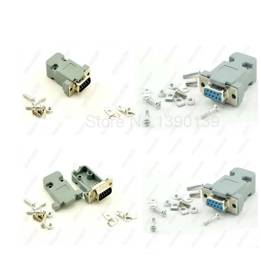 Образец 2 комплекта штекер DB9 с пластиковой крышкой штекеры DB 9P переходник