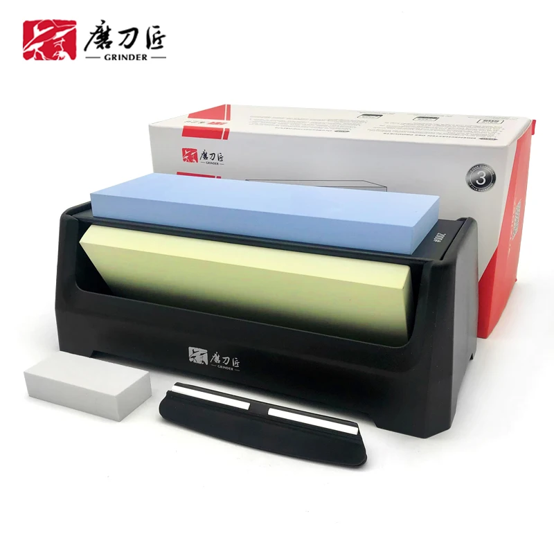 

TAIDEA Sharpening stone New product 3Grit Wetstone 2000/6000/10000# Professional Sharpening system Angle guide&Correction Stone