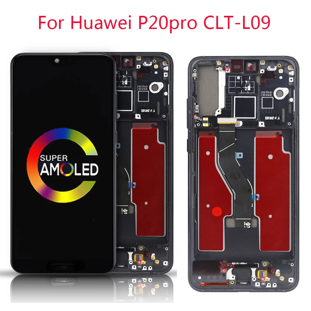 Датчик отпечатков пальцев 6 1 &quotLCD для HUAWEI P20 Pro LCD сенсорный экран дигитайзер