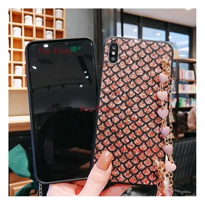 Чехол для телефона блестящий браслет ожерелье бант сердечко чехол Samsung Galaxy A10 A10E