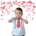 Джентльменские футболки с галстуком-бабочкой на День святого Валентина Забавная детская футболка на День святого Валентина для маленьких мальчиков Детская уличная модная футболка