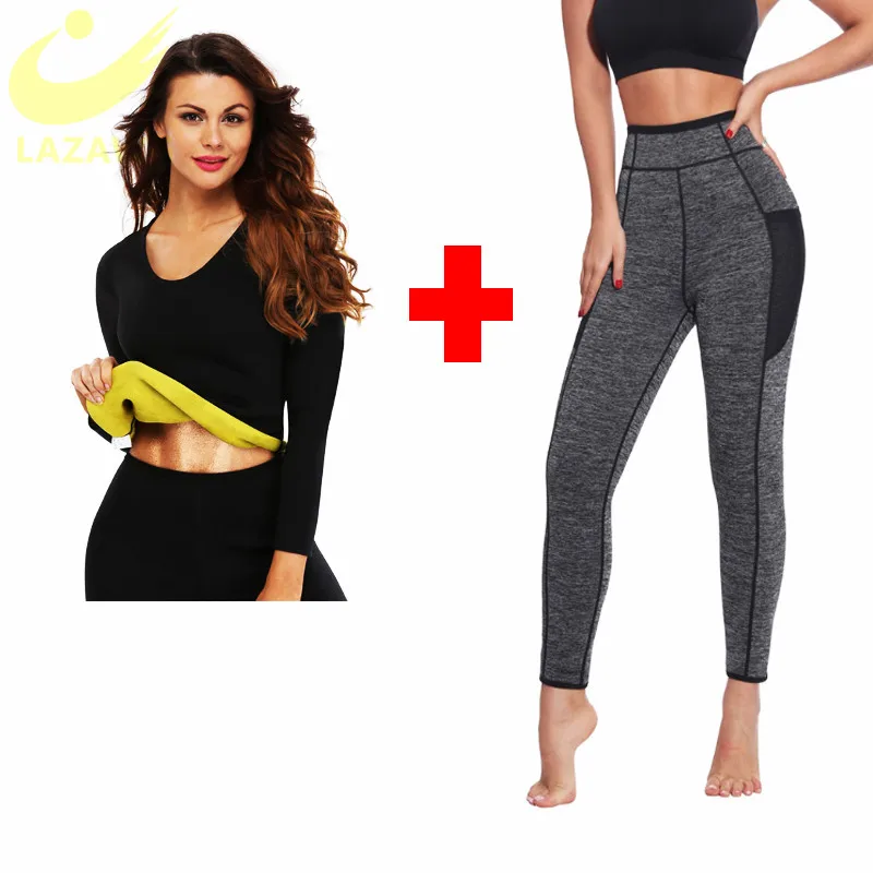 Костюм-сауна LAZAWG для тренировок талии Неопреновая рубашка спортивных потери