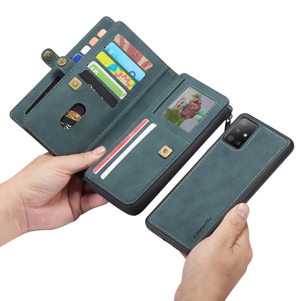 

For Samsung A51 Case Durable Premium Matte PU Leather Wallet Case for Samsung Galaxy A51 Magnetic Buttons Flip Protective Cover