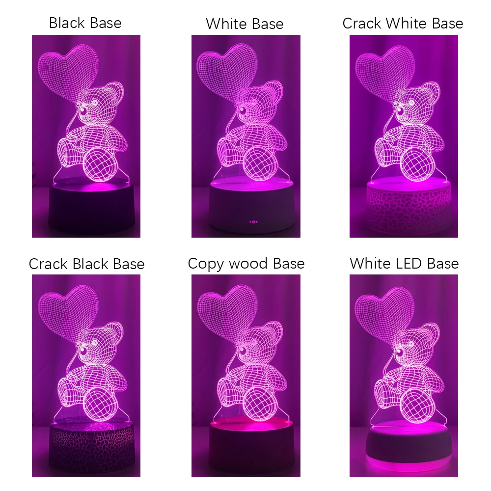 Новый Красочный Светодиодный настольный ночник уникальный свадебный подарок