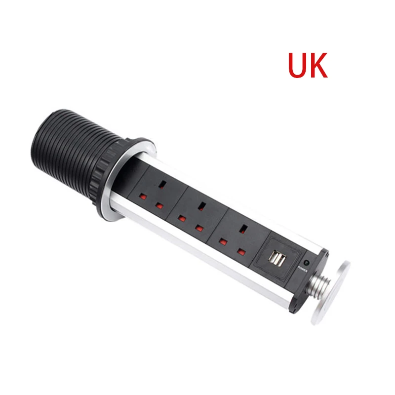 Новинка выдвижная электрическая розетка с 3 разъемами 2 USB кухонная офисная