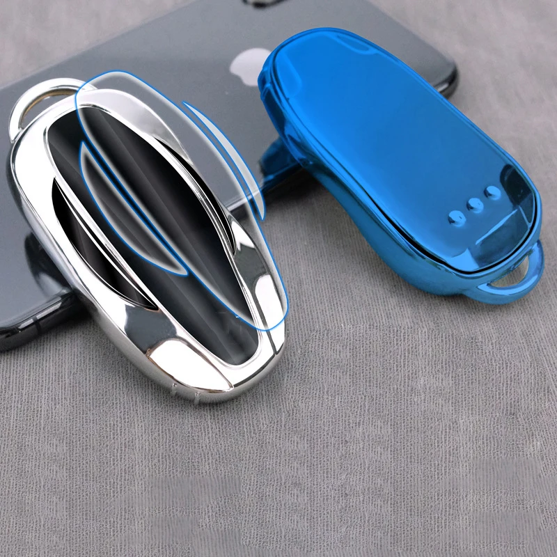 

TPU Car Key Shell for Tesla MODEL3 Intelligent All-inclusive Car Key Cover Car Key Protection Decoration Supplies