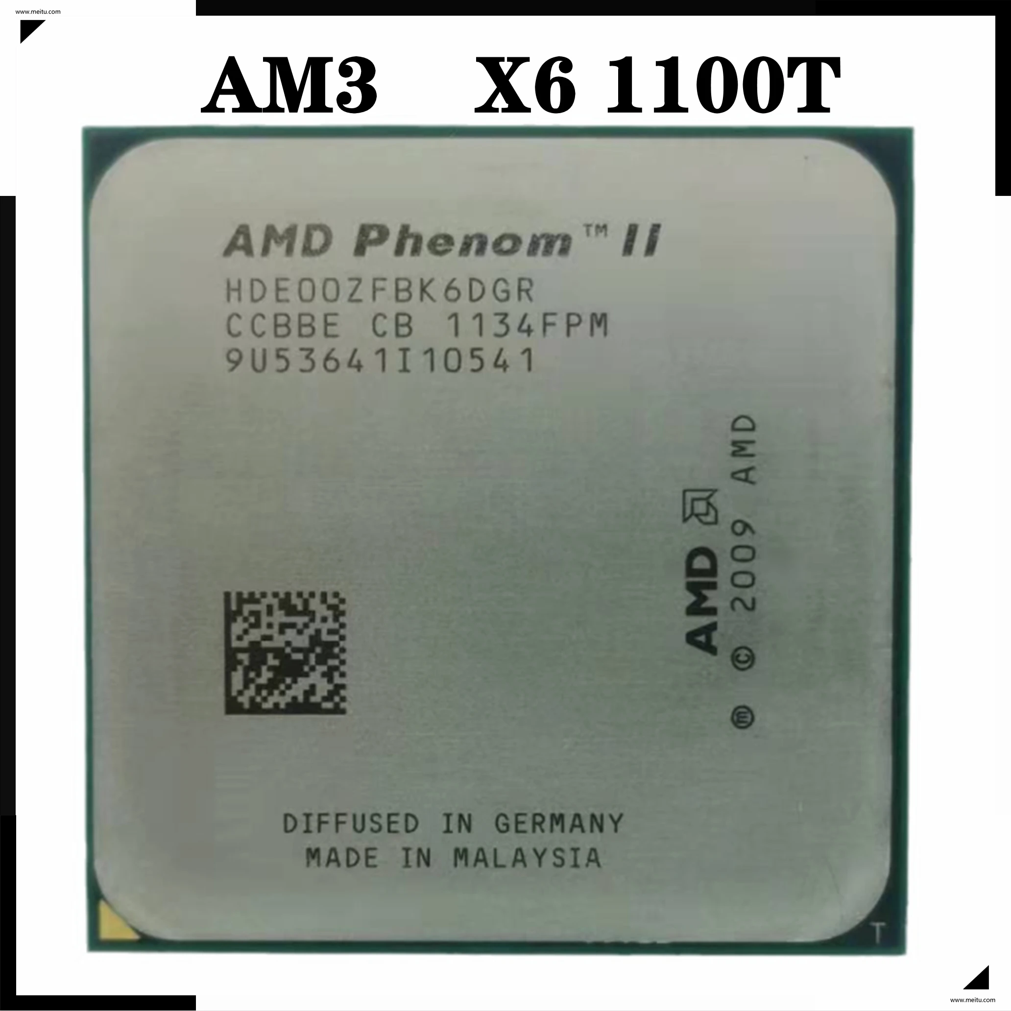 Настольный Процессор Phenom II X6 1100T 1100 3 ГГц шестиядерный процессор HDE00ZFBK6DGR разъем AM3 |