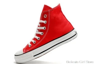 Женские Классические подлинные парусиновые кеды с высоким берцем на плоской