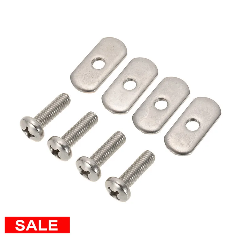 4 компл Нержавеющая сталь направляющая байдарки трек винты лодка аксессуары к