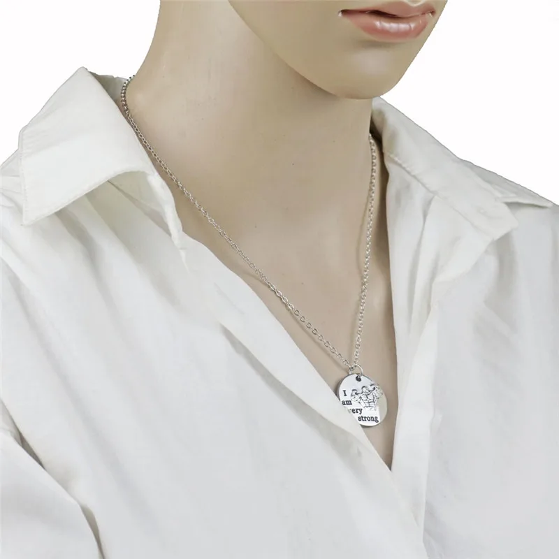 Кроссфит сообщение кулон ожерелье тренировки тренажерный зал я очень сильный