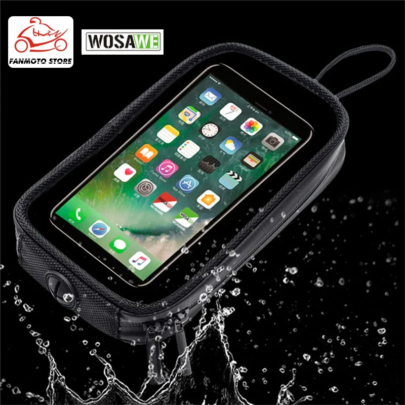 WOSAWE мотоциклетные сумки Магнитная сумка для бензобака прозрачная