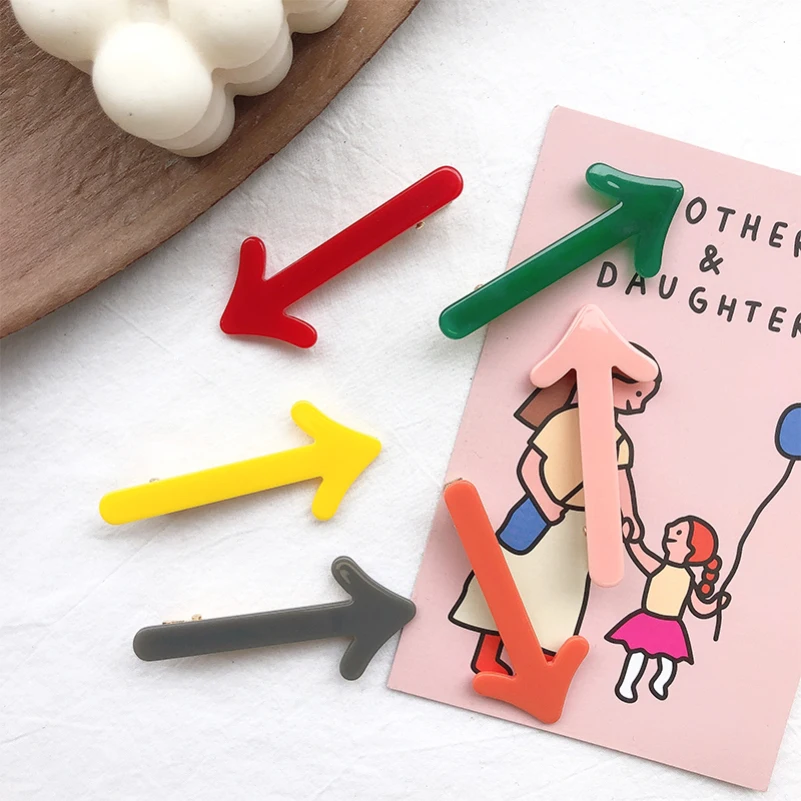 Милые красные желтые зеленые розовые темно-серые оранжевые заколки для волос из