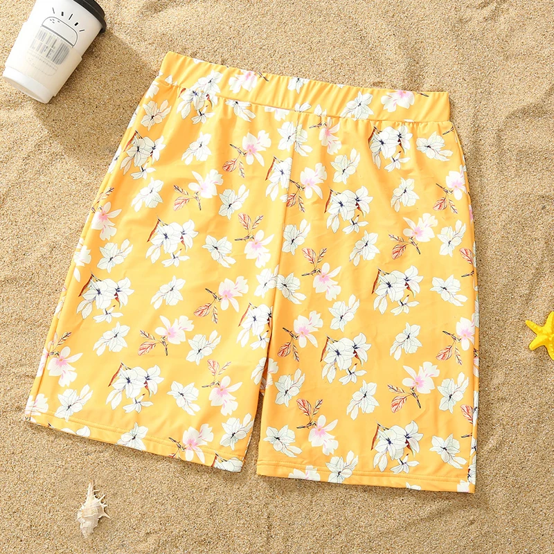 Семейный костюм для плавания цельный купальный мамы и дочки детский пляжный