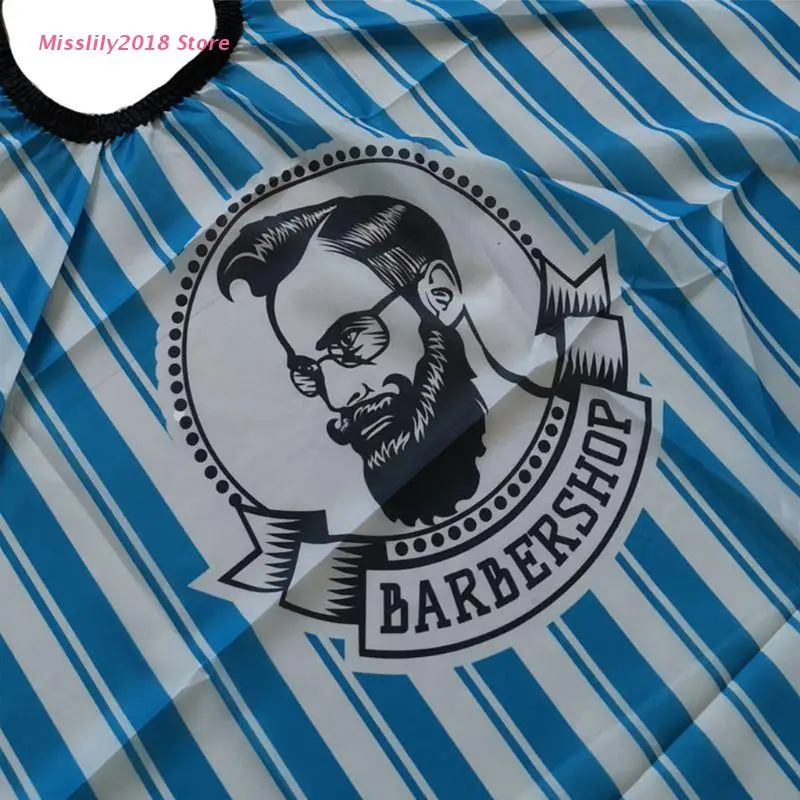 

Professional Stripe Hair Dressing Gown Anti-static Haircut Apron Barber Cape