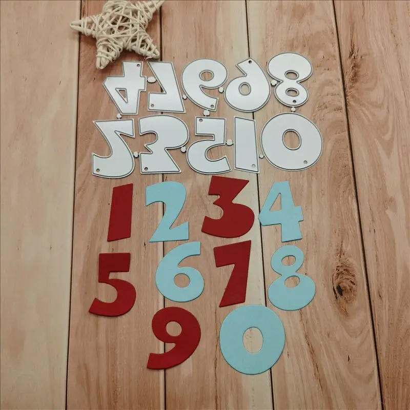 Металлические Вырубные штампы с большими цифрами для рукоделия скрапбукинга