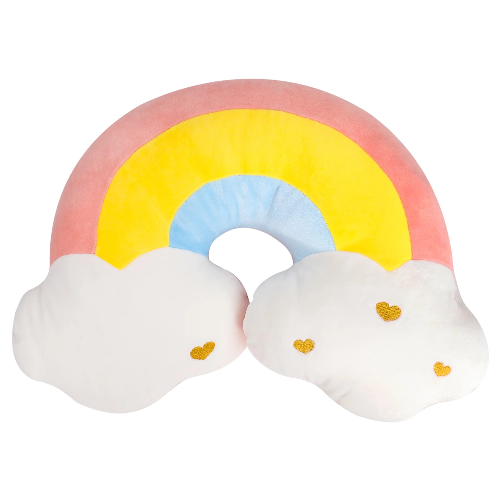 

1 шт. Симпатичная плюшевая и полипропиленовая хлопковая Подушка радужной формы для дома