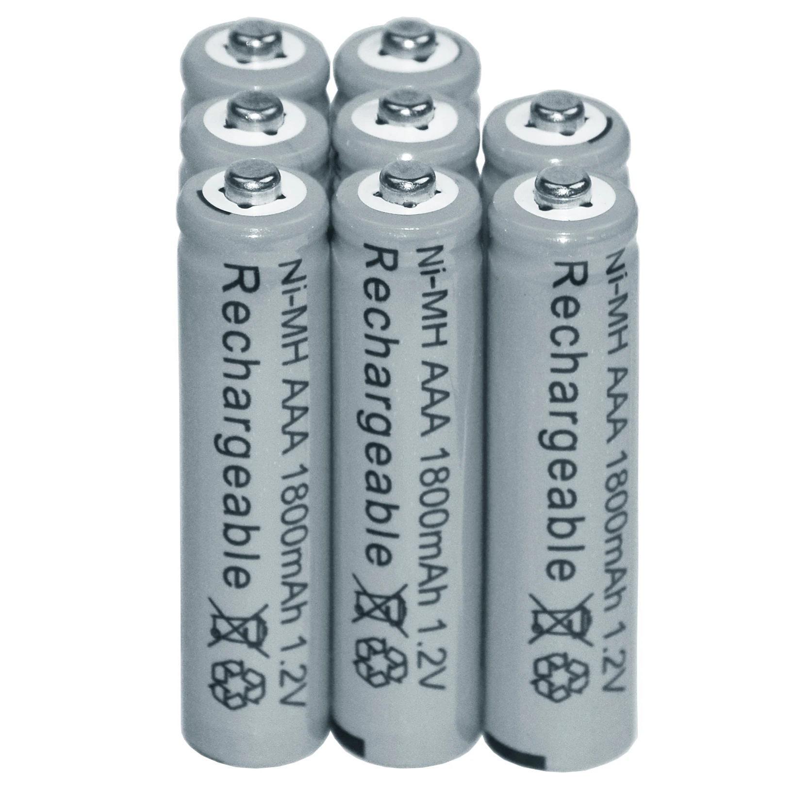 4-48pcs New Brand AAA rechargeable battery 1800mah 1.2V NI-MH Rechargeable for led light toy mp3 Grey | Электроника