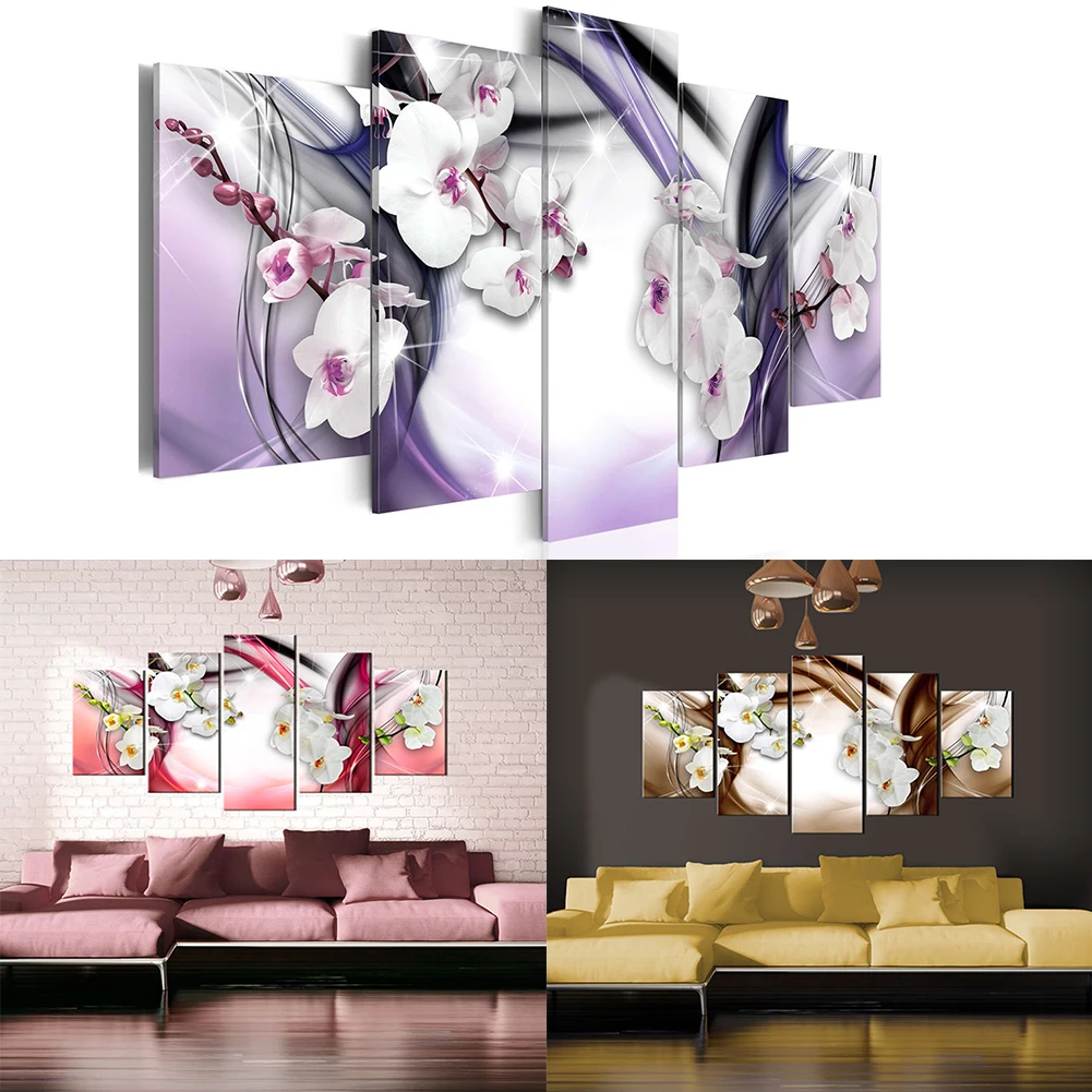 

Bedroom Canvas Painting 5pcs Ornament Large Unframed Abstract Wall Art