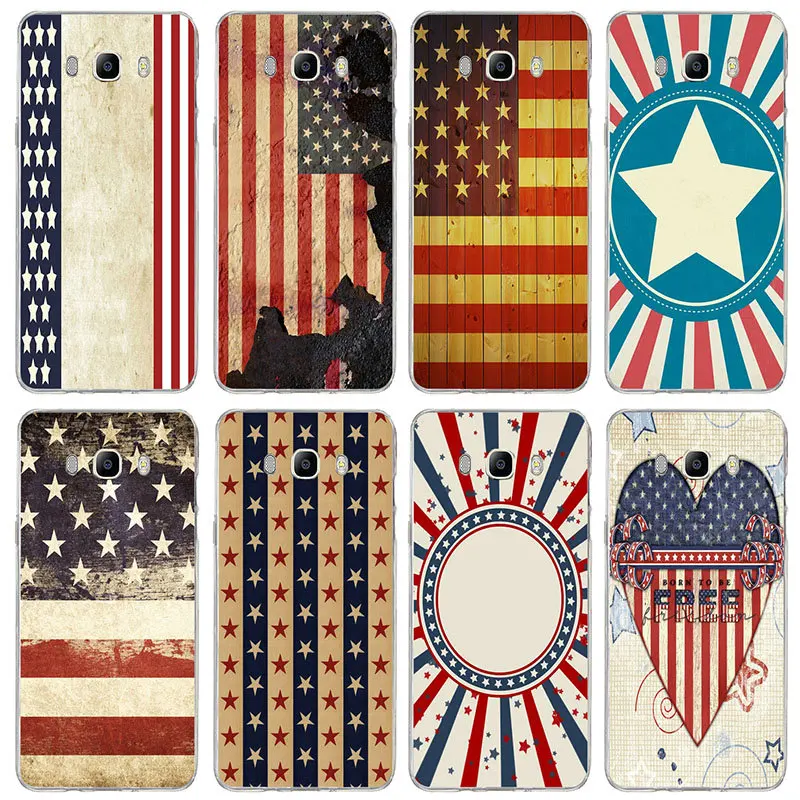 Чехлы для Samsung Galaxy Note 4 5 8 9 10 A10 A20 A30 A40 A50 A60 A70 A80 A90 M10 M20 M30 с американским флагом в стиле винтаж.