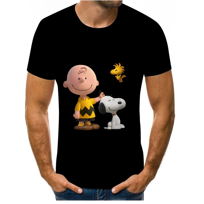 Футболка с коротким рукавом и круглым вырезом 3D-принтом | Мужская одежда