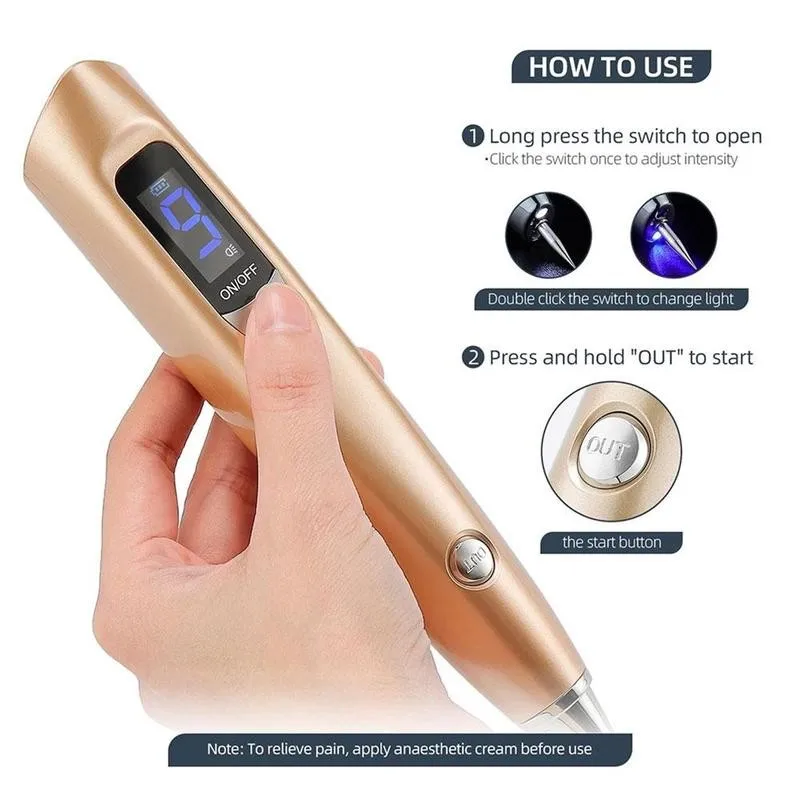 

Mole Removal Pen Uv Sterilization Plasma Pen Skin Tag Led Beauty Apparauts Spot Freckle Pen Plasma Light Remover Wart Dark R8C3