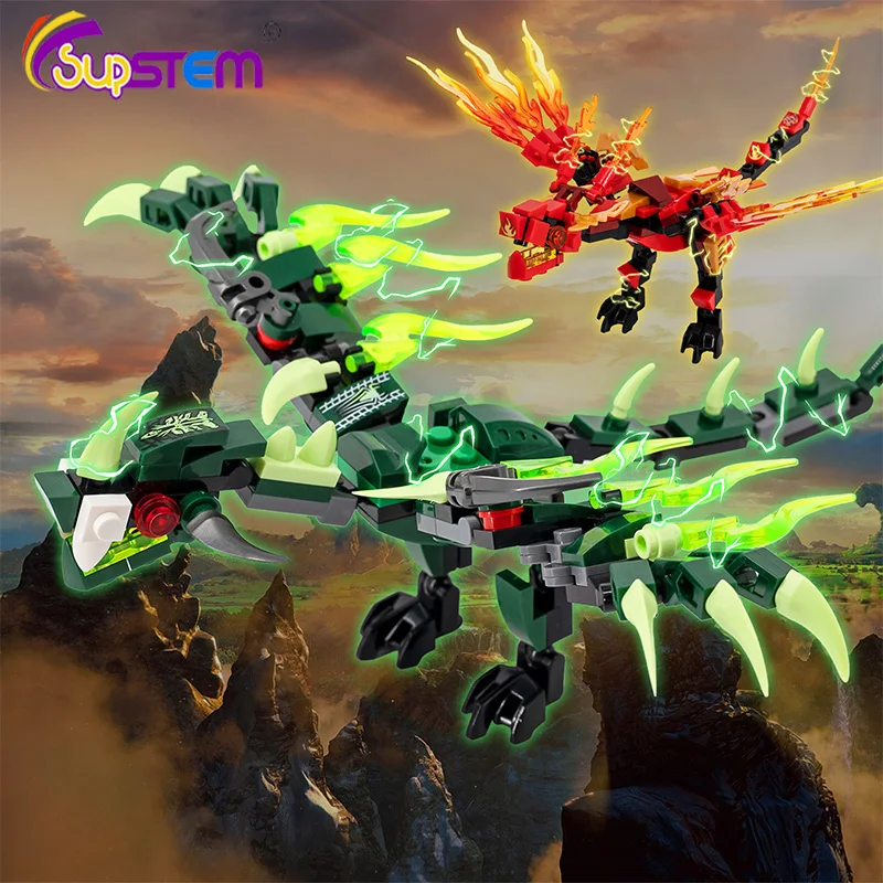 

Ninja Dragon Building Blocks Set Action Figures KAI JAY ZANE Fire Dragon Knight City Figures Bricks Educational Toys Kids Friend