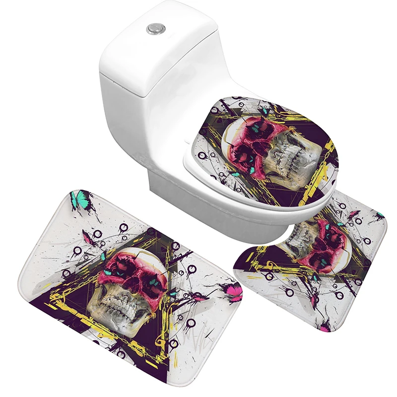 

Zeegle Bath Mats Bathroom Set Absorbent Non-Slip Pedestal Rug Lid Toilet Cover Bathroom Floor Mats Carpet Bathroom Toilet Rug