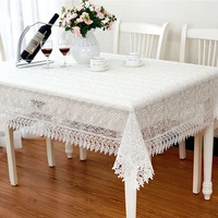 lace embroidery tablecloth white hollow table cloth elegant coffee table cover wedding manteles de mesa rectangular multi size