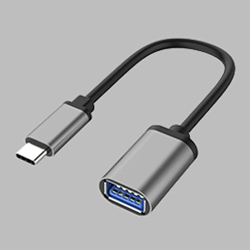 USB C OTG USB кабель 3,0 адаптер типа OTG c OTG для samsung galaxy s8 s9 HUAWEI P20 mate10 pro Macbook USB OTG для мыши клавиатуры - Цвет: Серый
