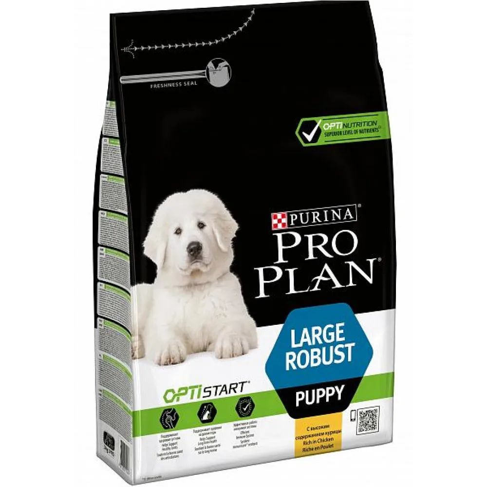 Сухой корм ProPlan Puppy для щенков крупных пород с мощным телосложением, с курицей, 3кг