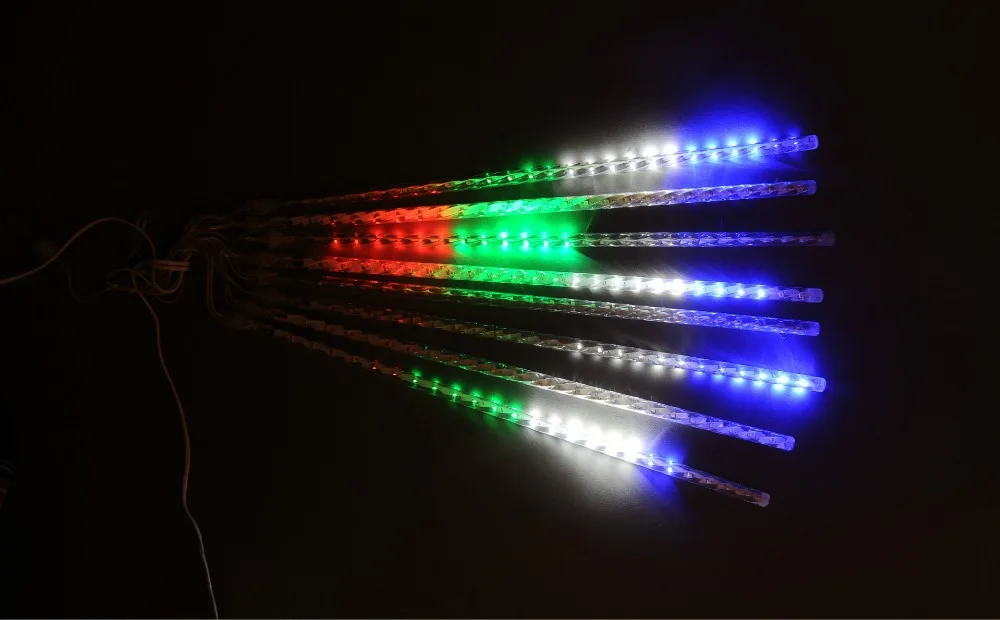 Водонепроницаемый светодиодный светильник метеоритный дождь 20 см 30 8 трубок 100-240